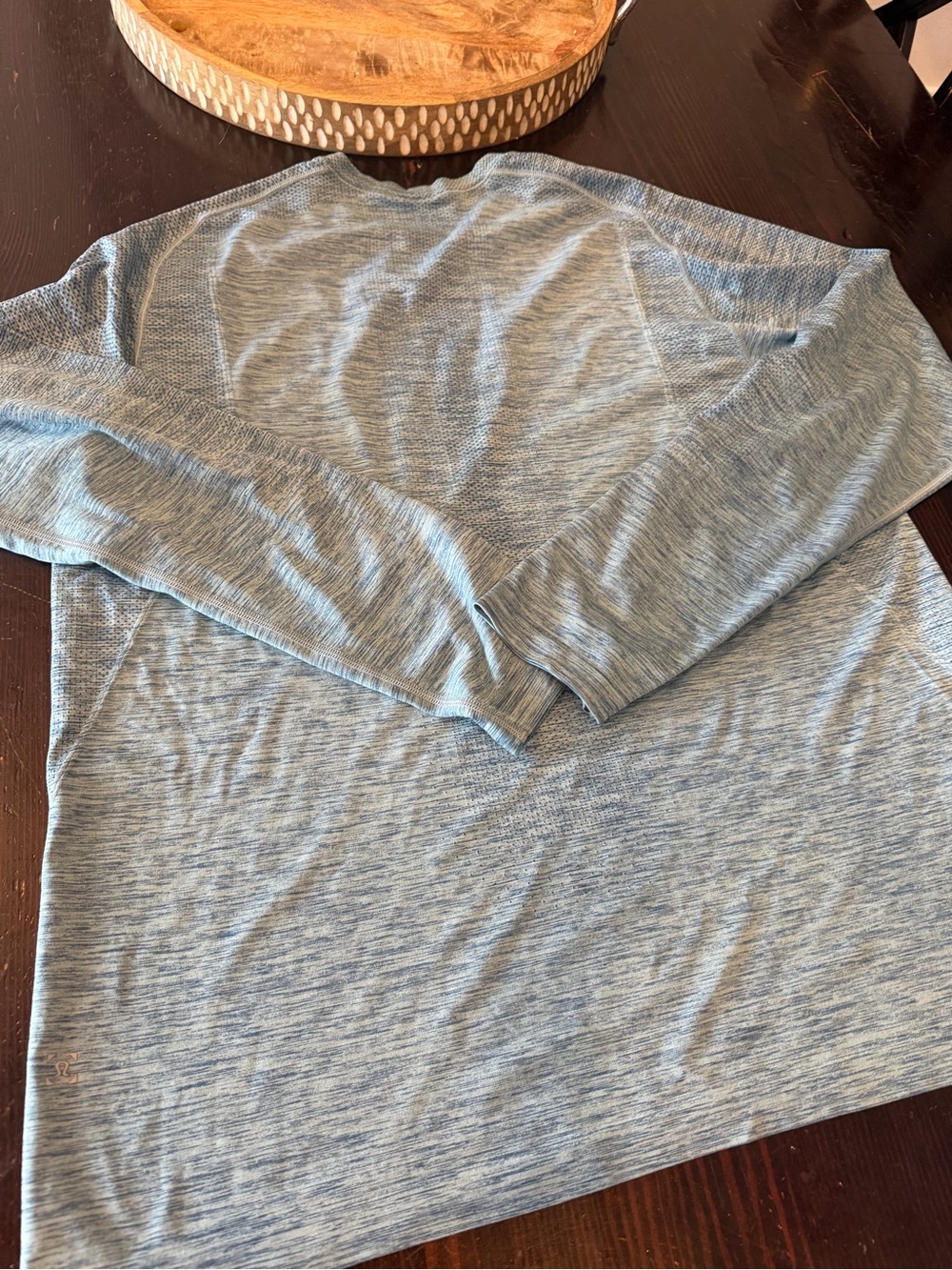 Lululemon Mens XL Lightweight Heathered Long-Sleeve Shirt - Blue